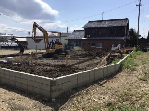 マイホーム、基礎工事着工！