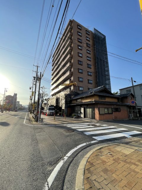 四日市市、足場解体作業2日目